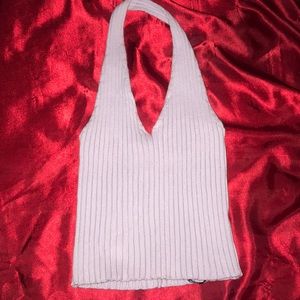 Light purple crop top.